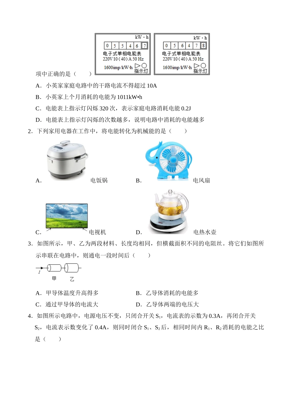 第18章 电功率（核心考点讲练）_中考物理.docx_第2页