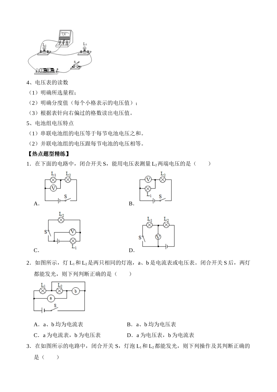 第16章 电压 电阻（核心考点讲练）_中考物理.docx_第2页