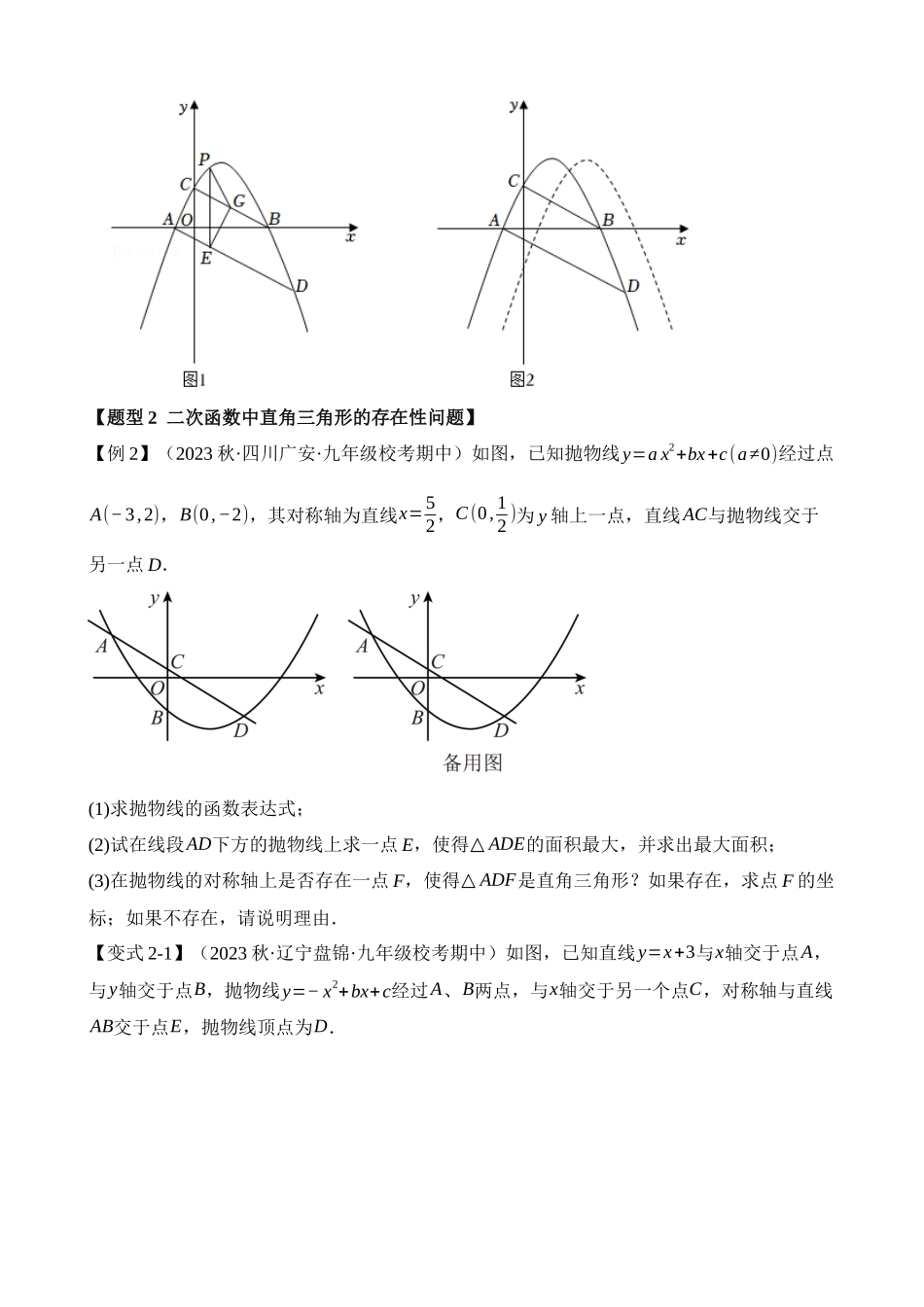 22-二次函数中的存在性问题-十二大题型_中考数学.docx_第3页