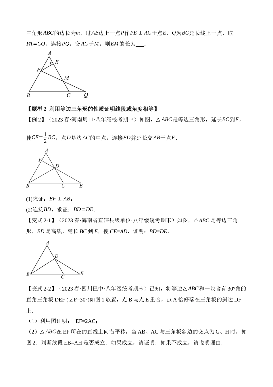 13-等边三角形的性质与判定-十大题型_中考数学.docx_第2页