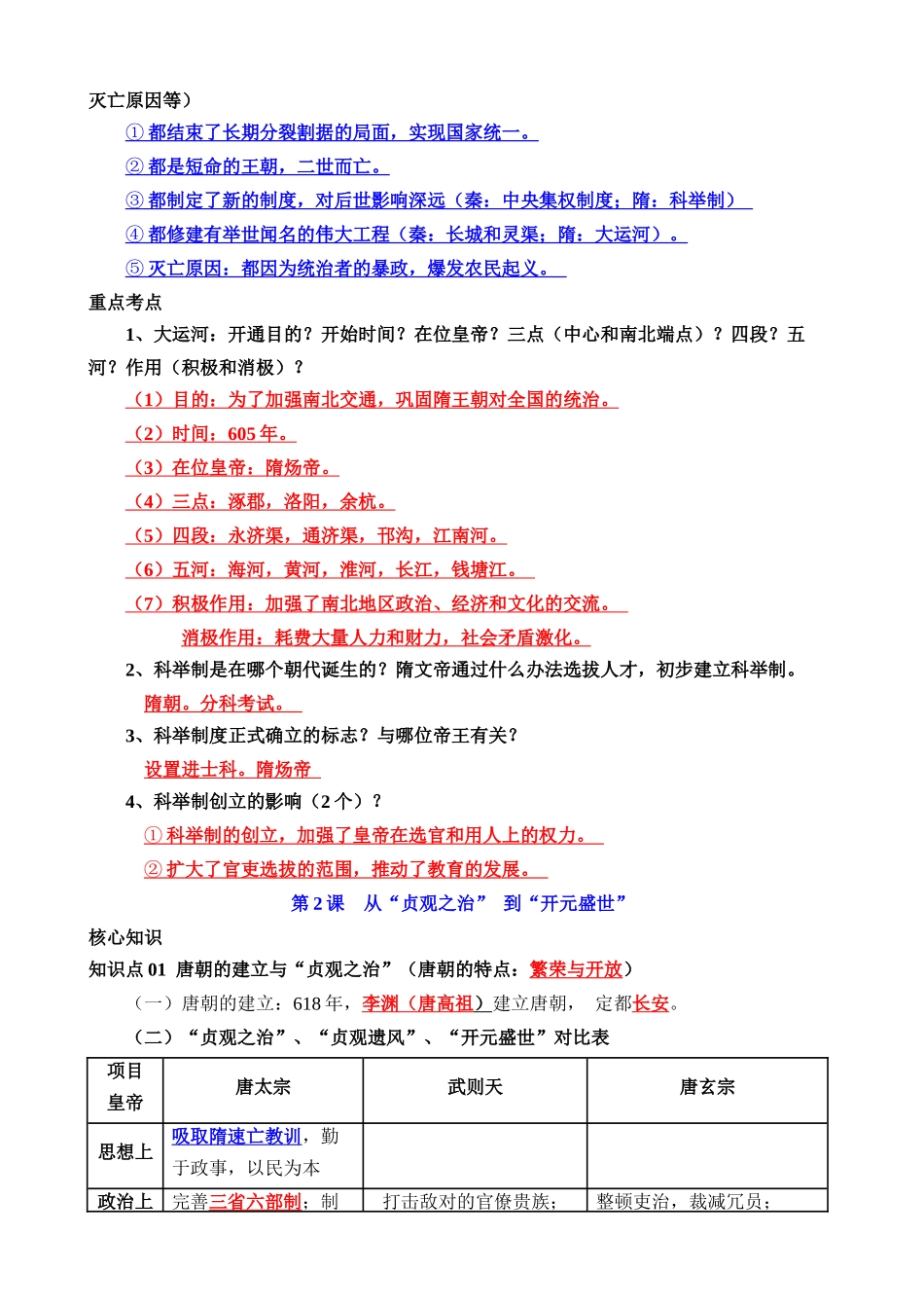 02 七下历史核心知识点、难点、重点知识总结_中考历史.docx_第2页