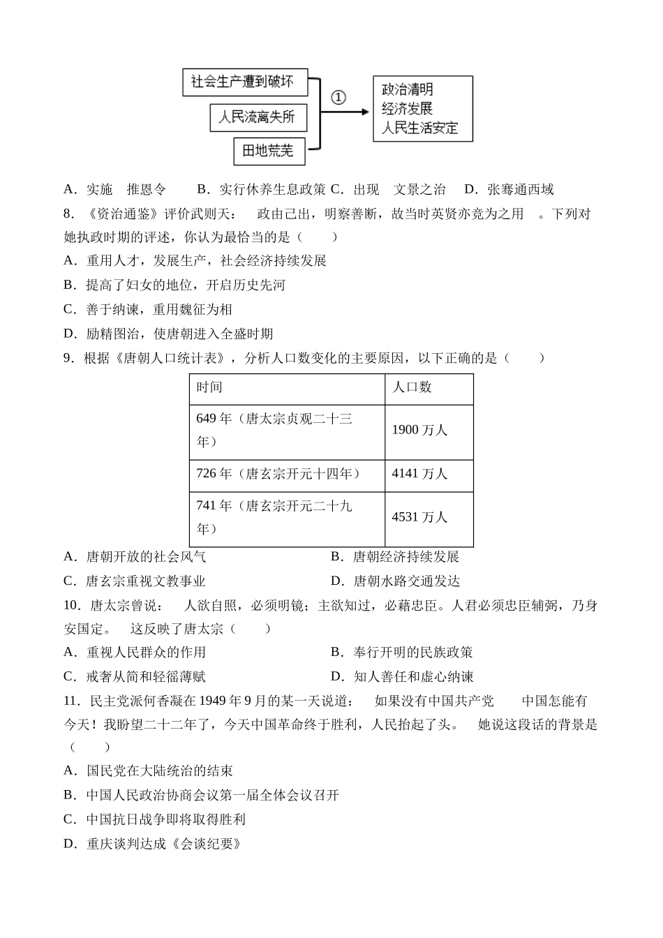 专题15 聚焦两会 关注民生（测试）_中考历史.docx_第2页