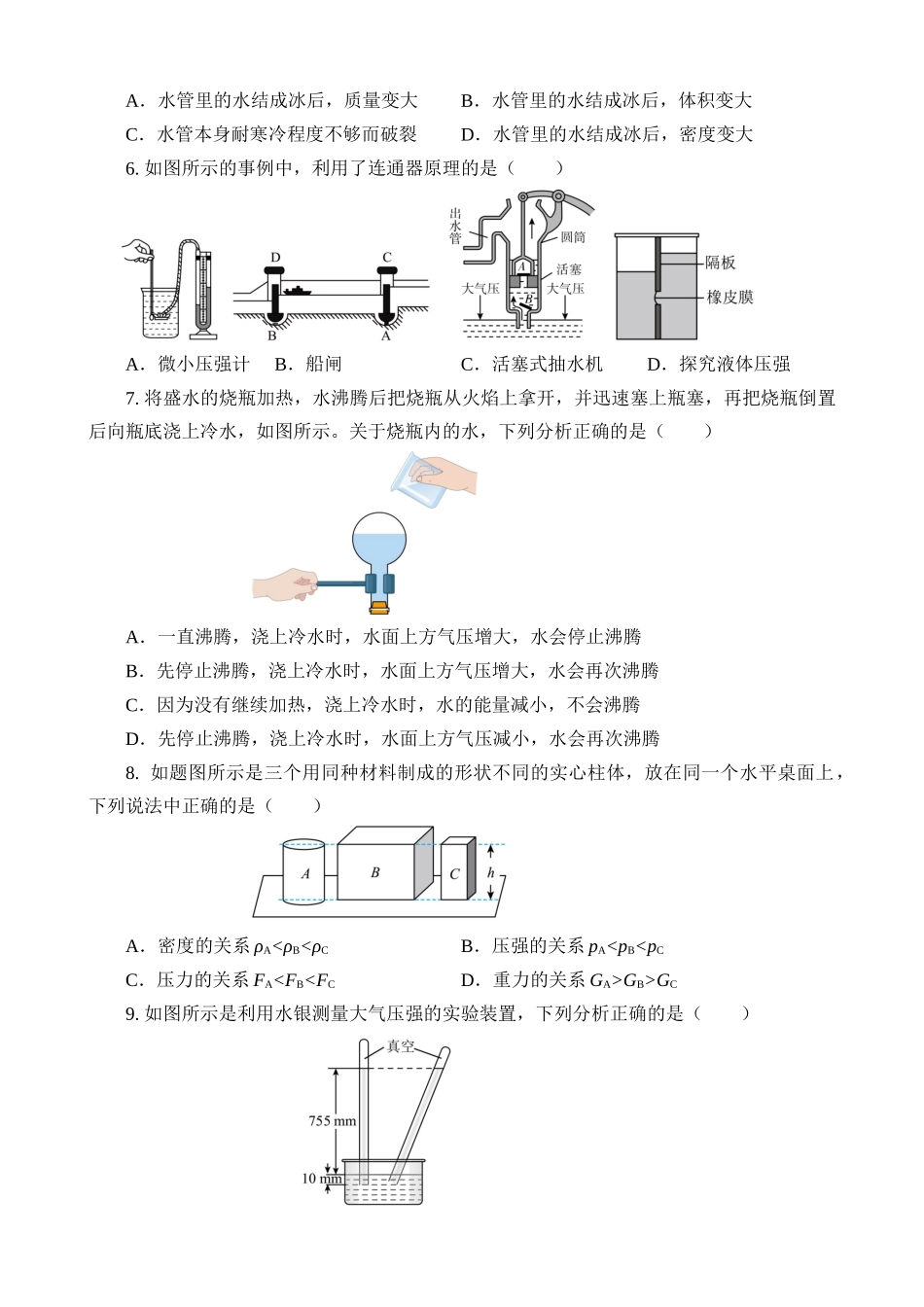 专题06 密度和压强_中考物理.docx_第2页