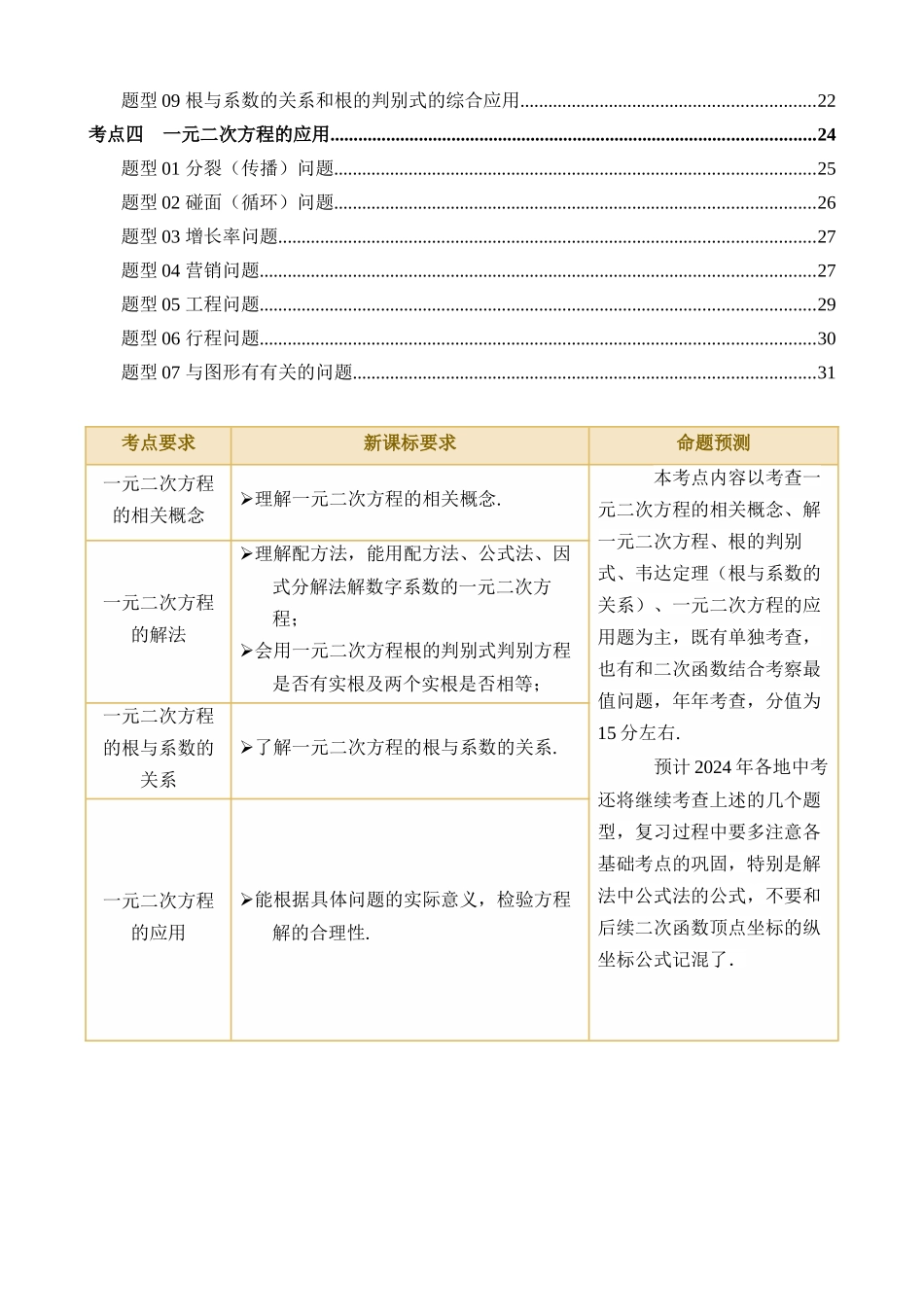 专题07 一元二次方程（讲义）（4考点+36题型）_中考数学.docx_第2页