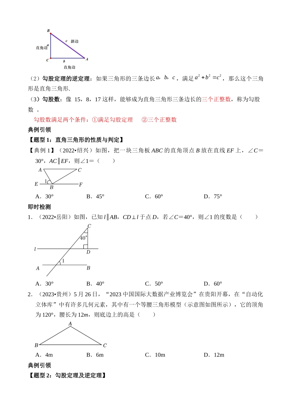 专题18 直角三角形（讲义）_中考数学.docx_第2页