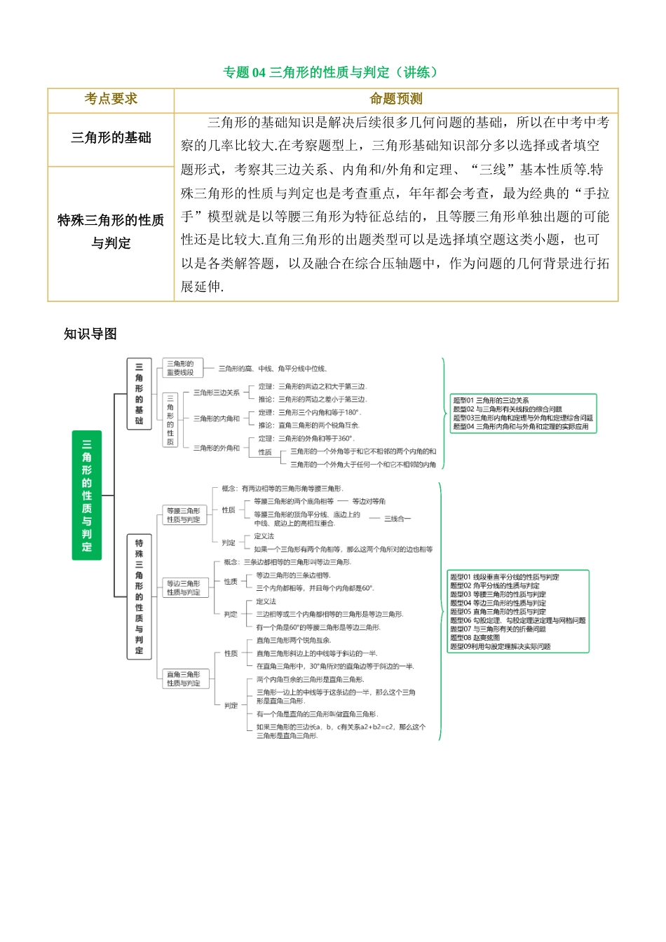 专题04 三角形的性质与判定（讲练）_中考数学.docx_第1页