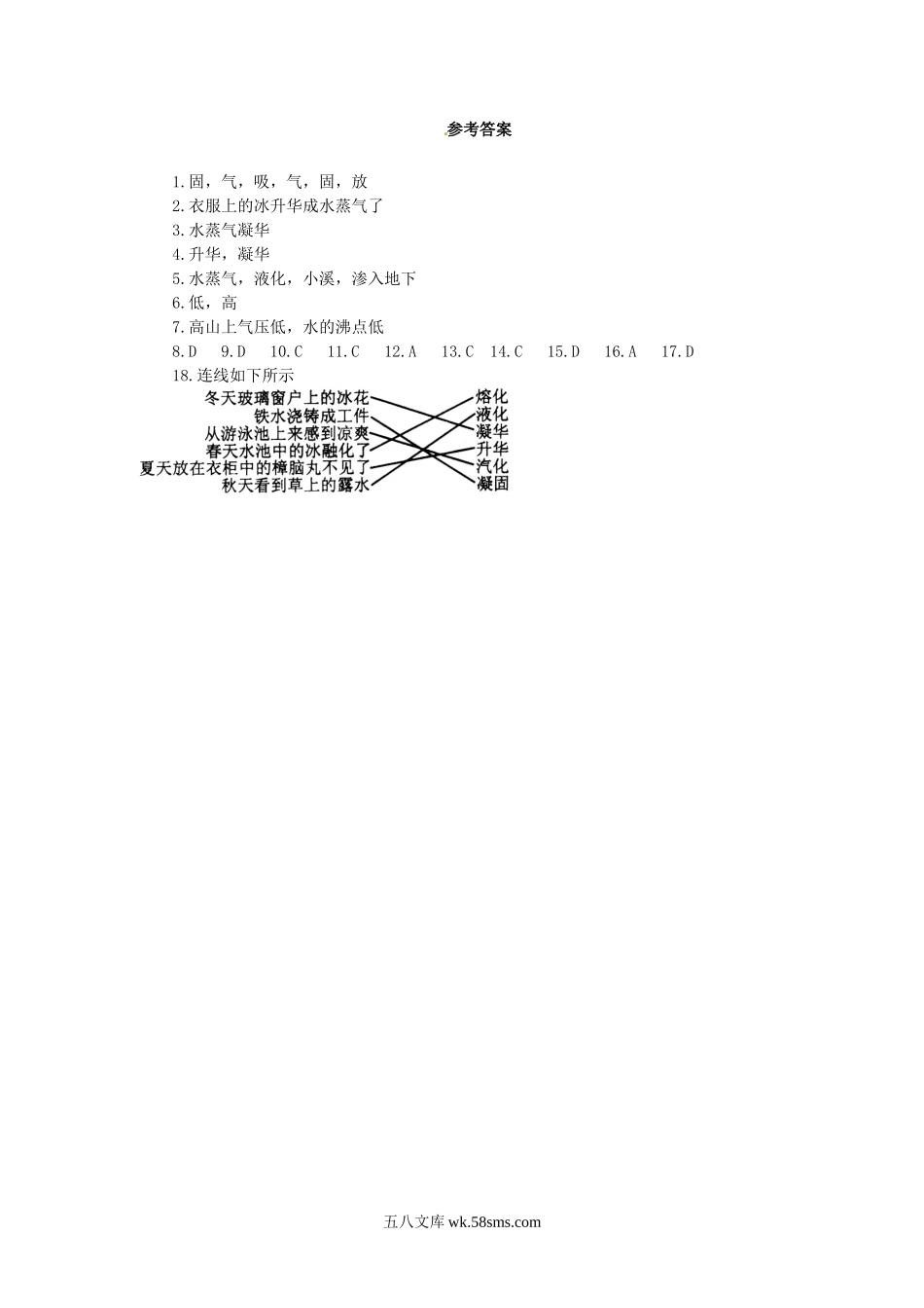 3.4 升华和凝华课课练测试卷 _八年级上册.doc_第3页