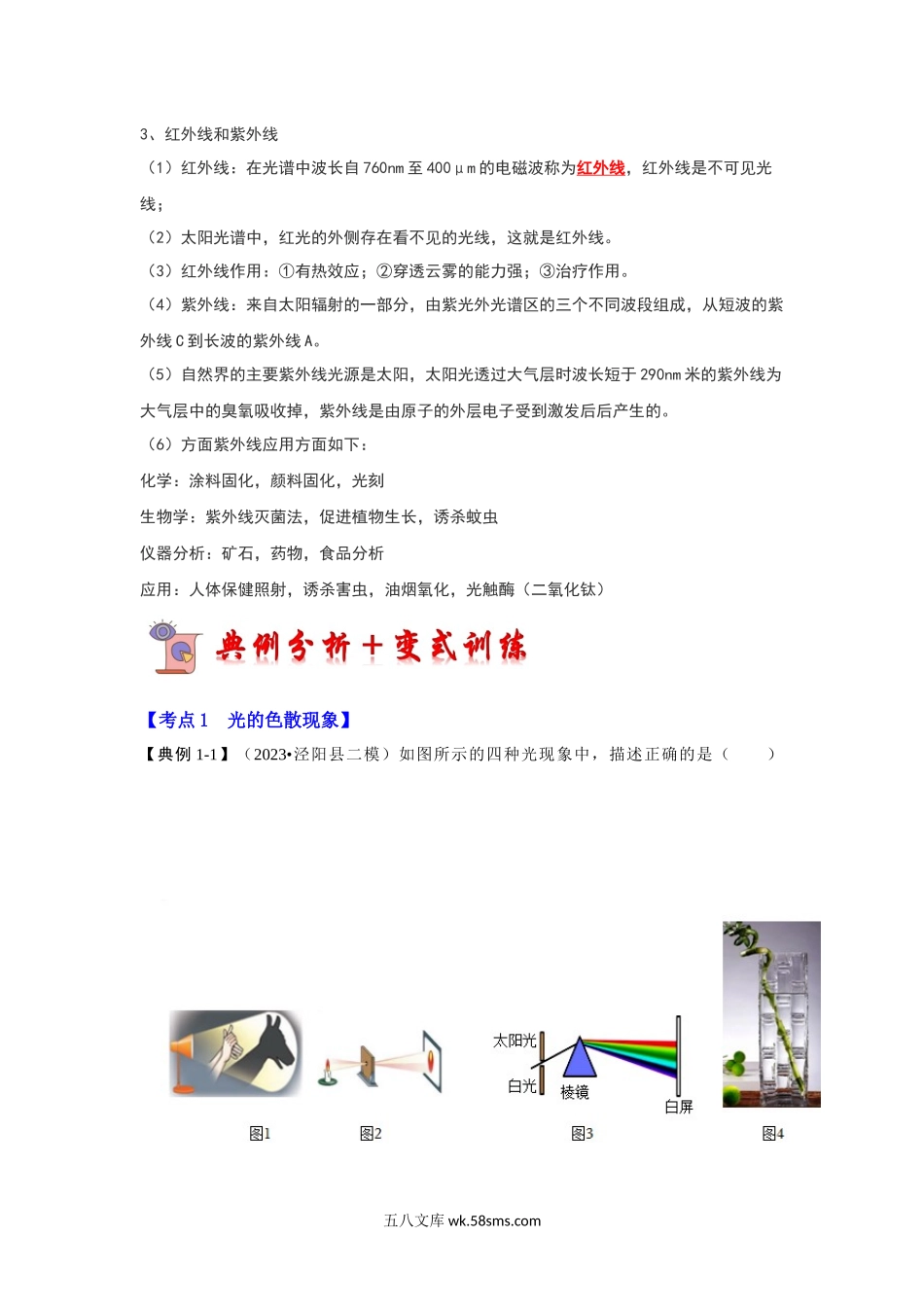 4.5 光的色散（考点解读）（原卷版）_八年级上册.docx_第2页