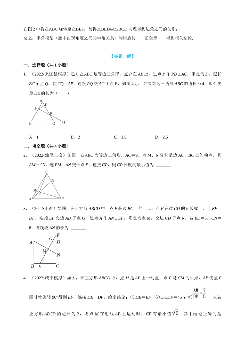 第9讲_等腰三角形与正方形中的半角模型_中考数学.docx_第2页