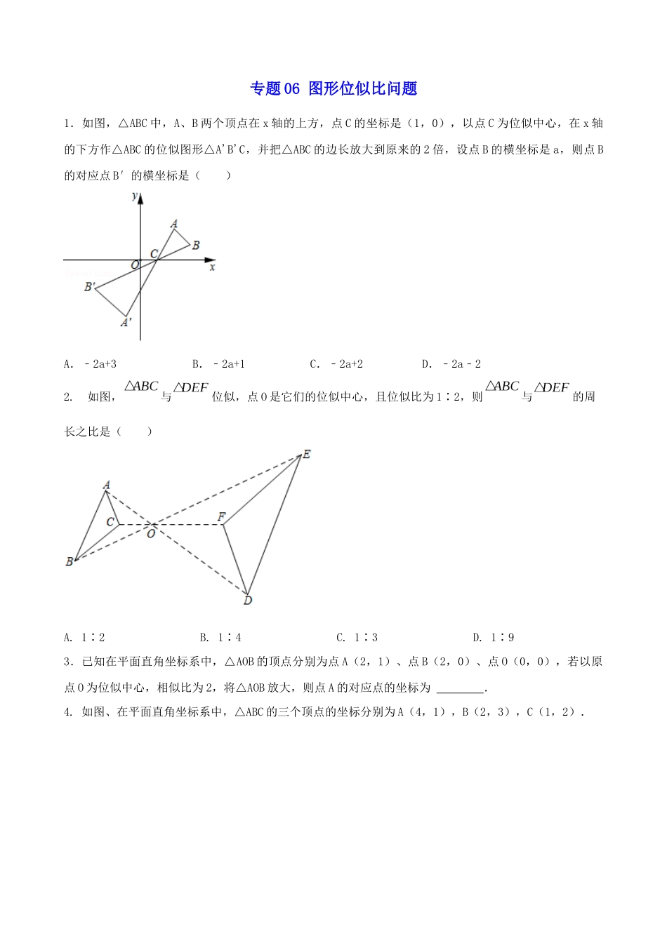 专题06_图形位似比问题__中考数学.docx_第1页