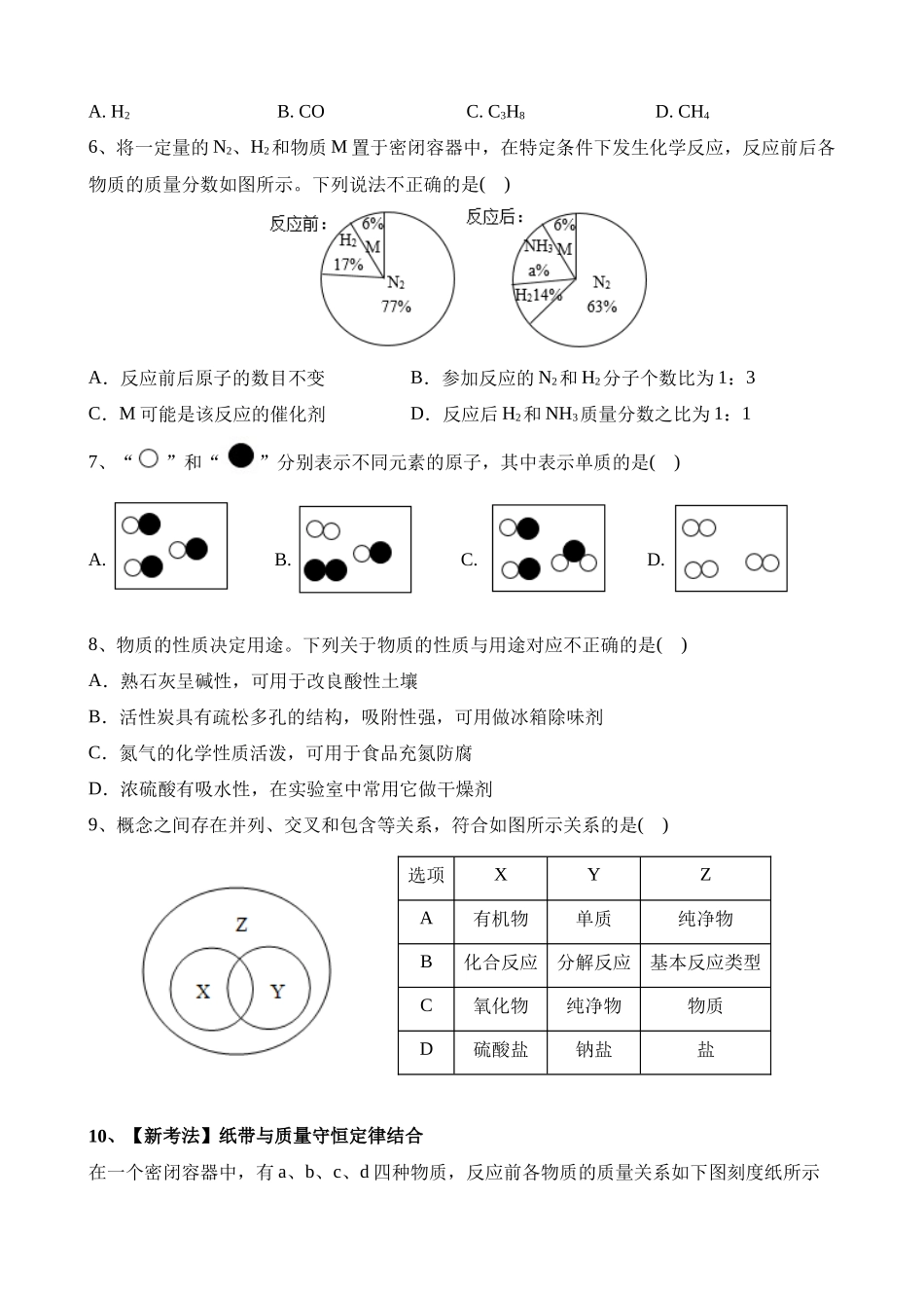 专题01 物质的化学变化（测试）_中考化学.docx_第2页