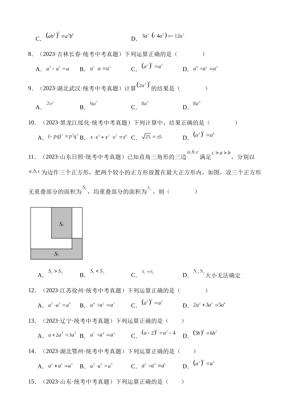 专题02 整式及其运算（第2期）_中考数学.docx_第2页