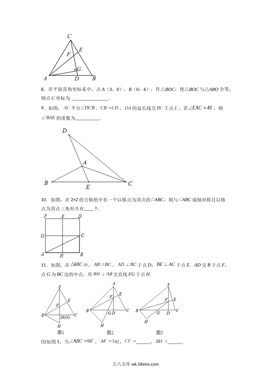 期末考试压轴题考点训练（三）（原卷版）_八年级上册.docx_第3页