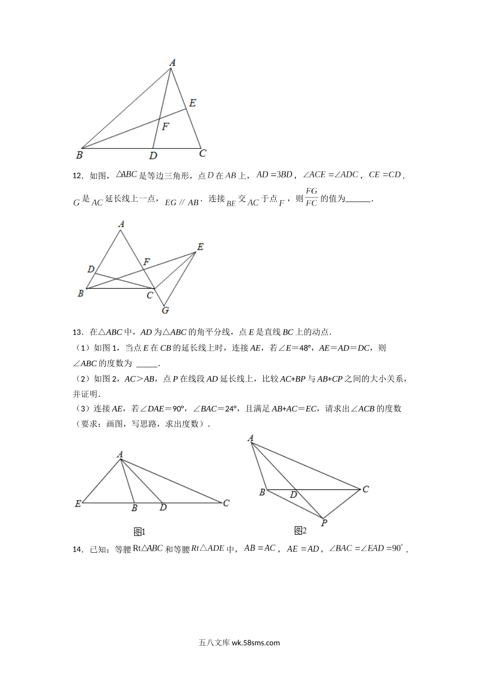 期末考试压轴题考点训练（二）（原卷版） _八年级上册.docx_第3页