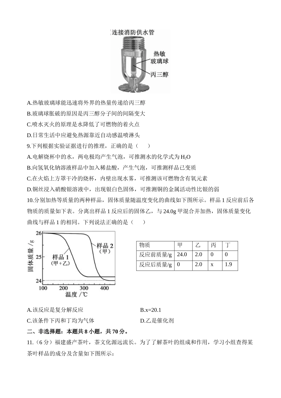 2023年福建中考化学真题_中考化学.docx_第2页