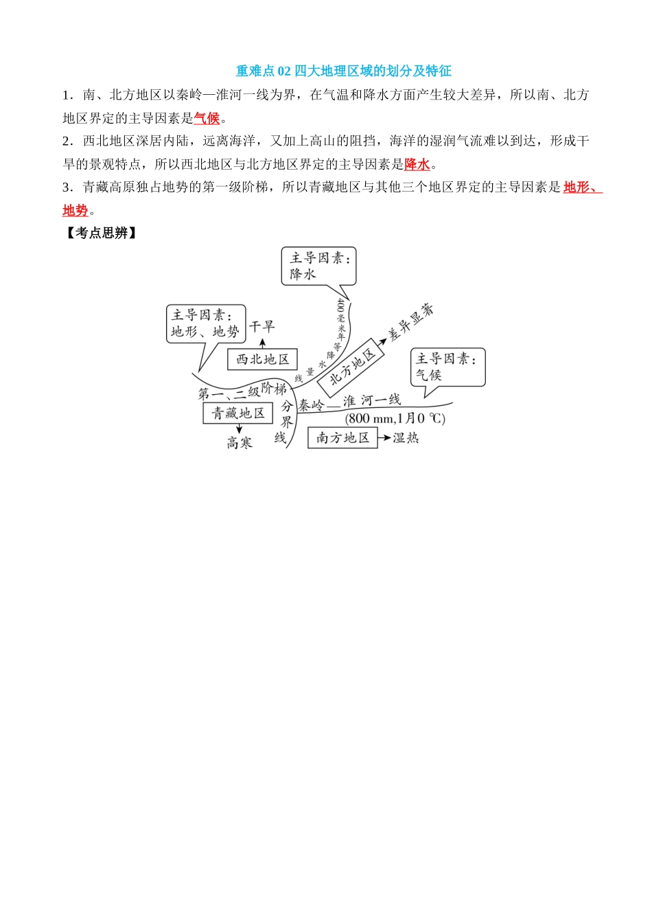 专题13 中国的地理差异（2大重难点）_中考地理.docx_第3页