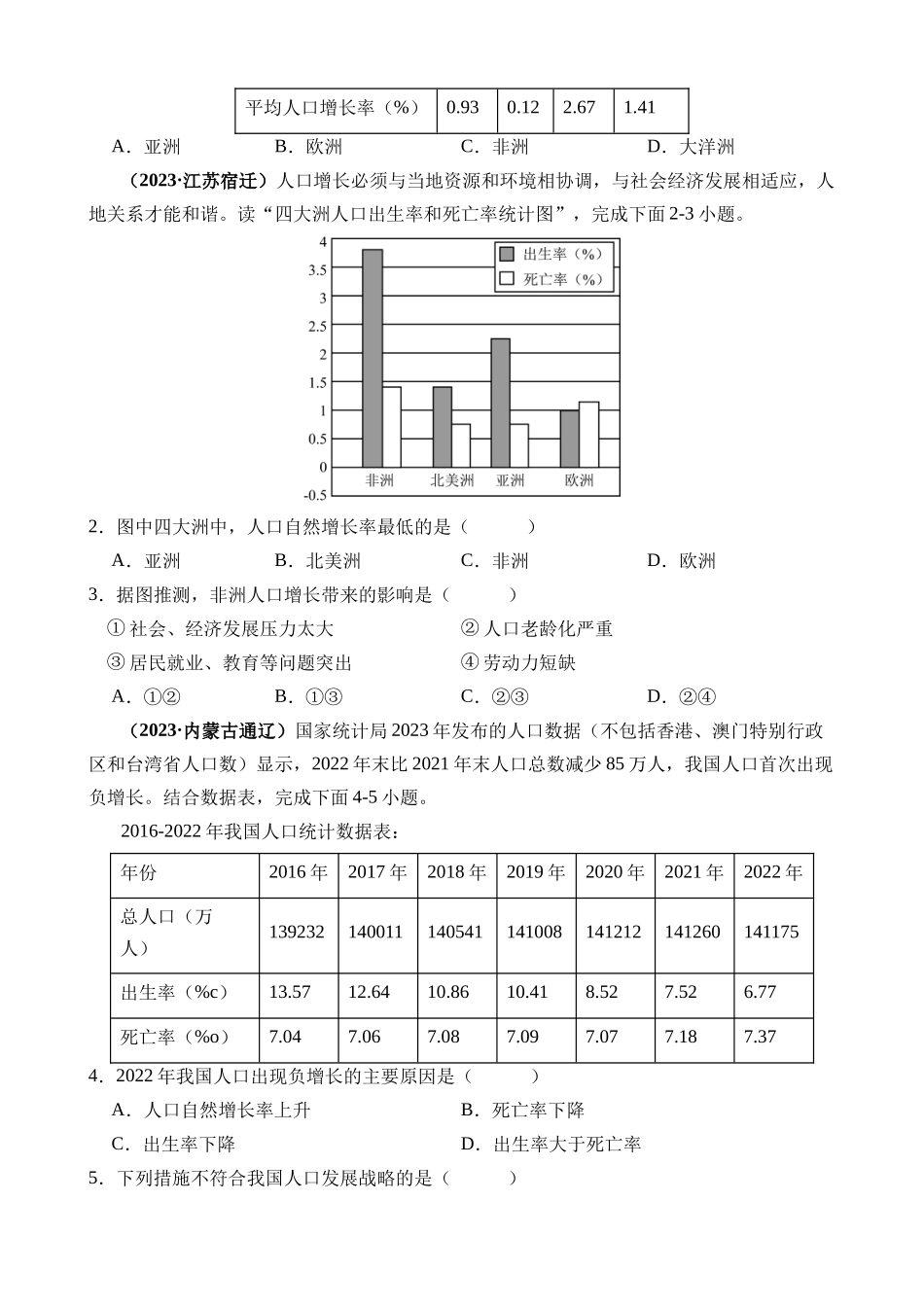 专题04 居民与聚落、发展与合作_中考地理.docx_第2页