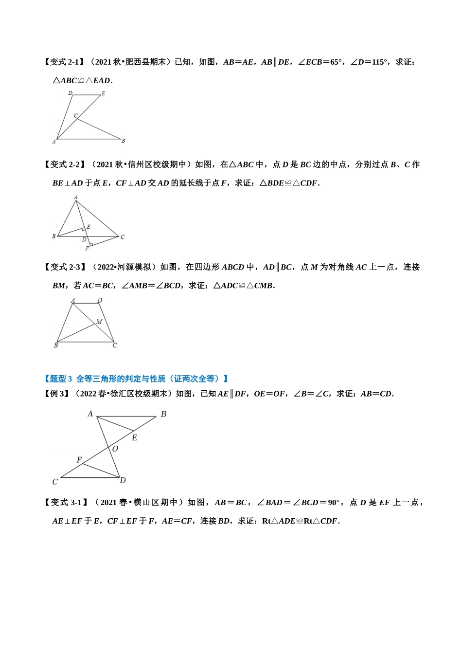 【八上】全等三角形的判定【八大题型】（教师版）（含答案）_八年级上册 (2).docx_第3页