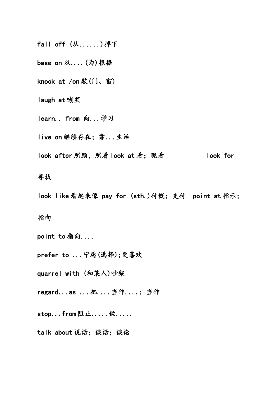 初中英语：1000组固定词组及句型搭配.docx_第3页