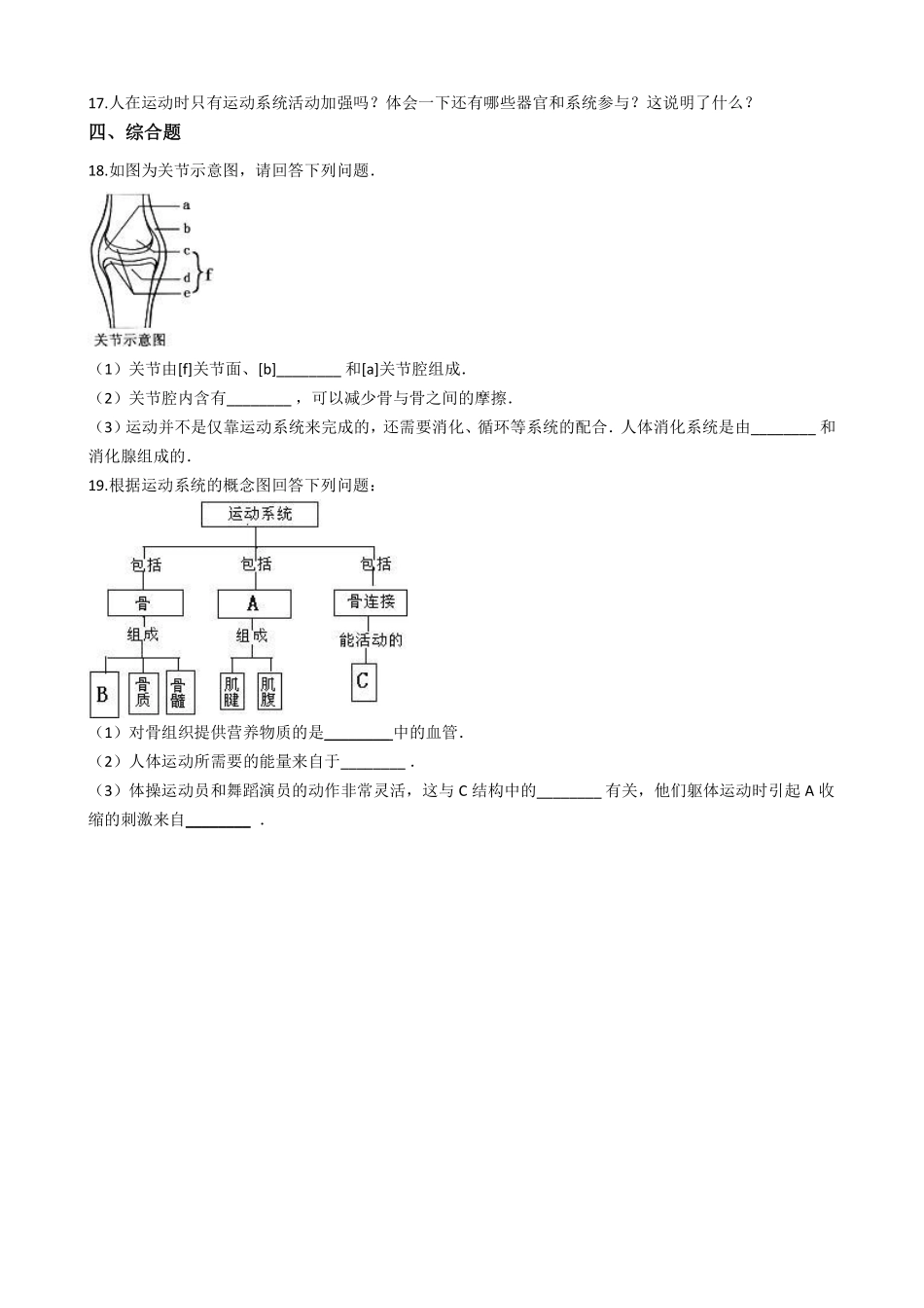 苏教版八年级上册生物 6.17动物的运动_八年级上册_八年级上册.pdf_第3页