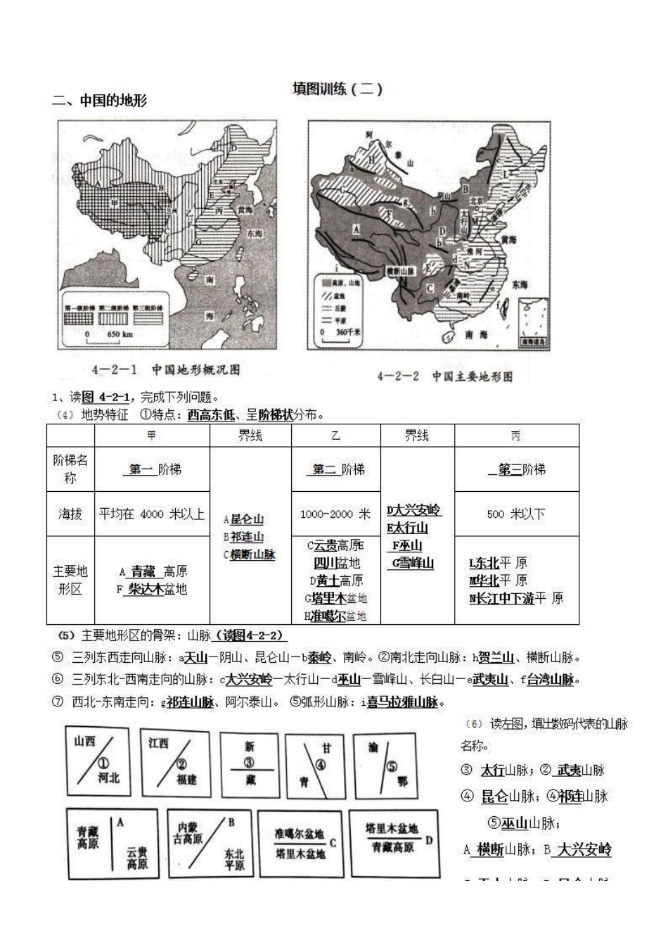 八年级上册地理全册填图题（基本功）（通用版）_八年级上册_八年级上册.pdf_第2页