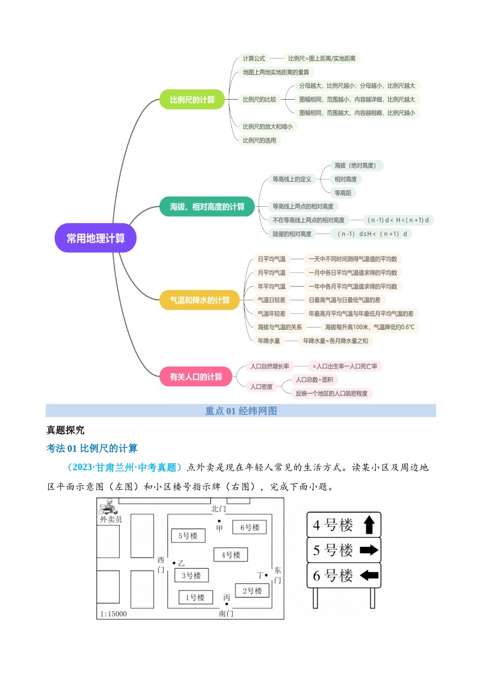 专题02 常用地理计算（讲义）_中考地理.docx_第2页