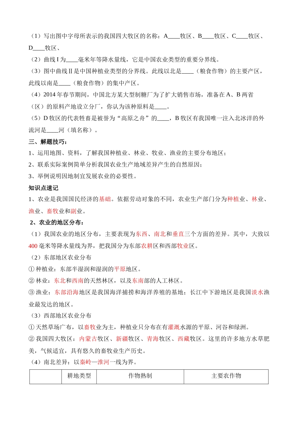 专题21 中国的农业_中考地理.docx_第2页