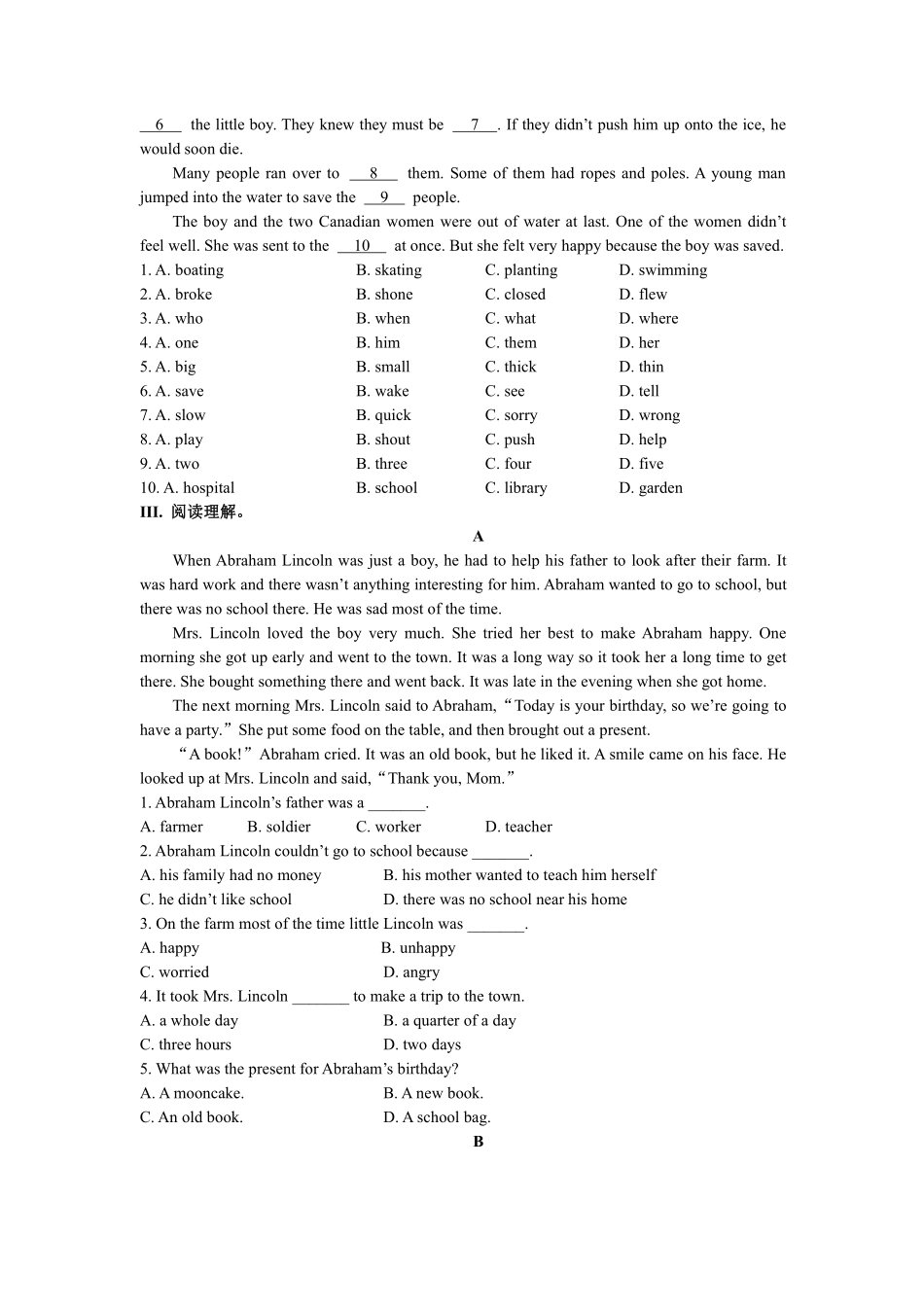 仁爱版英语八年级上册第三单元测试卷_八年级上册_八年级上册.pdf_第2页