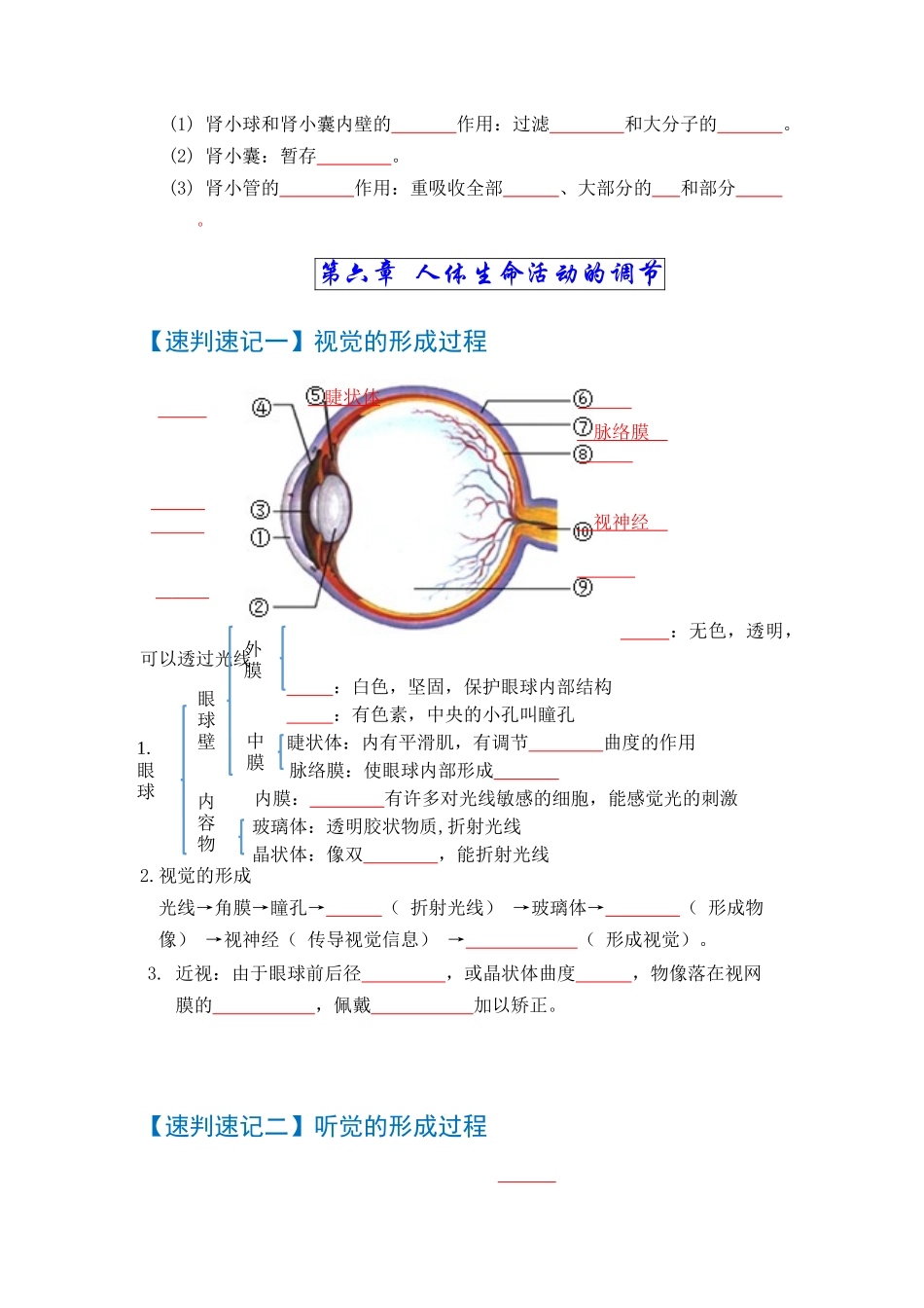 速判速记05  人体内废物的排出+人体生命活动的调节-【热图解读】中考生物常考图片速判速记（学生版） (1).docx_第2页