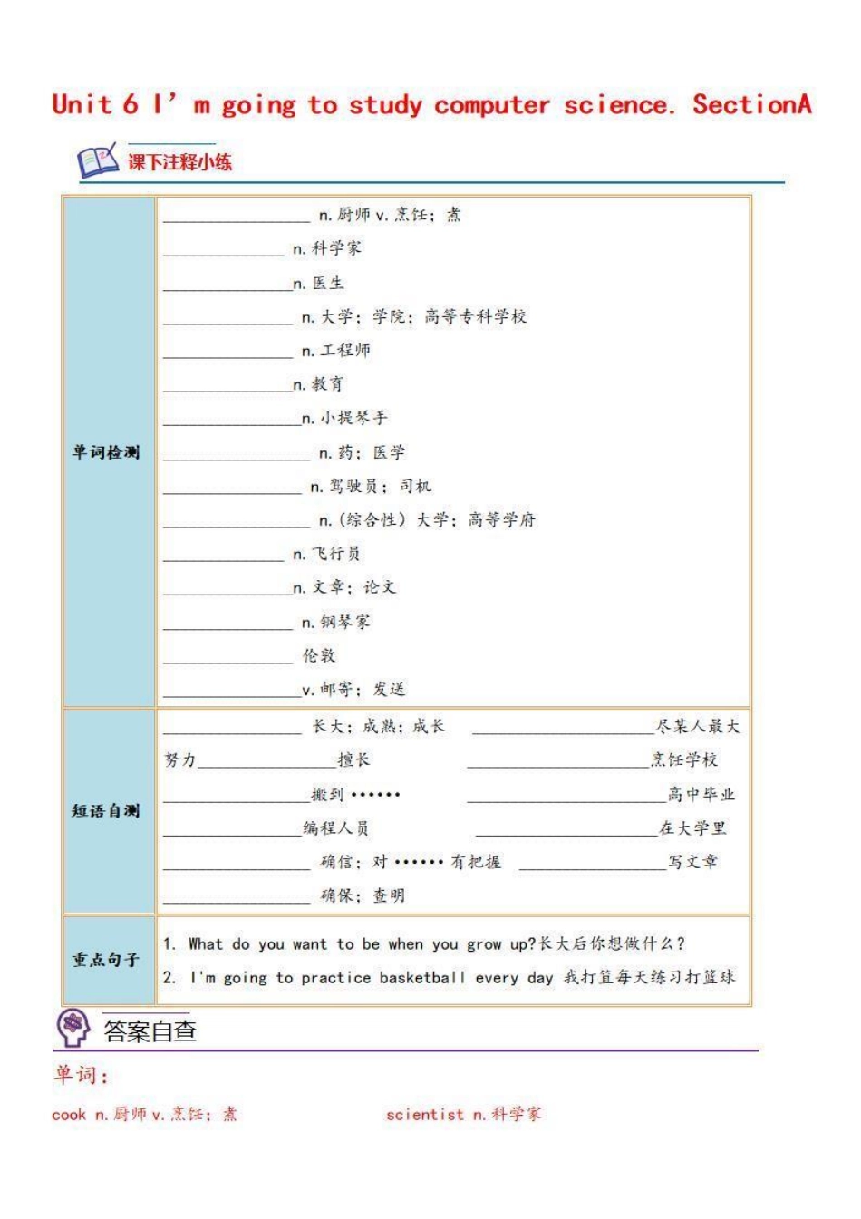 八年级英语上册 同步培优    Unit 6 Section A（人教版）（解析版）_八年级上册_八年级上册.pdf_第1页