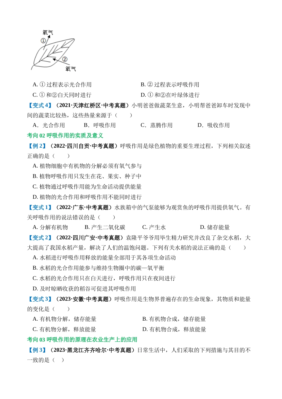 专题08 绿色植物的呼吸作用（讲义）_中考生物.docx_第3页