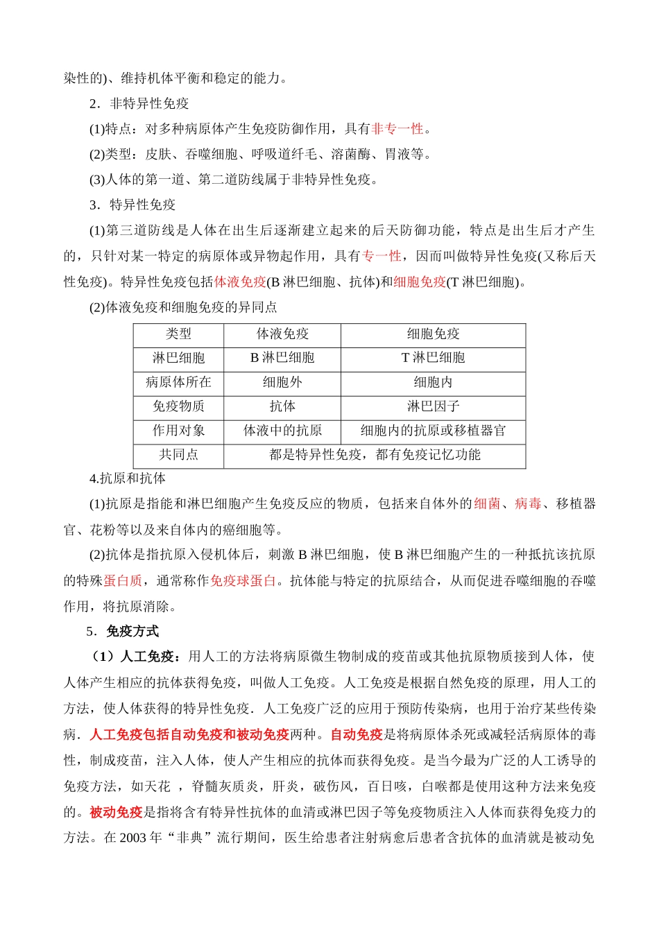 专题1 人体健康 传染病_中考科学.docx_第2页