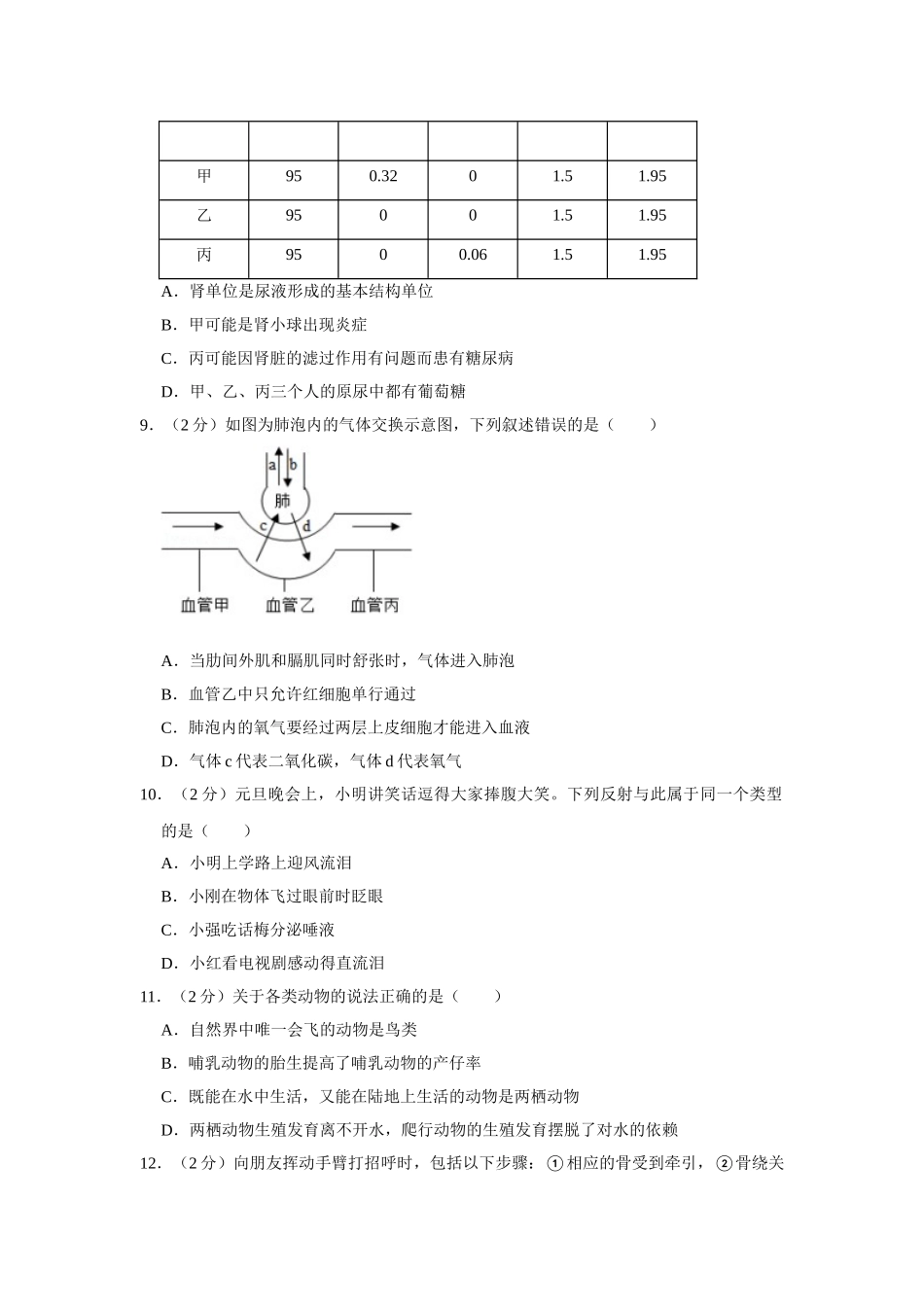 06.八年级（下）期中生物试卷.doc_第3页