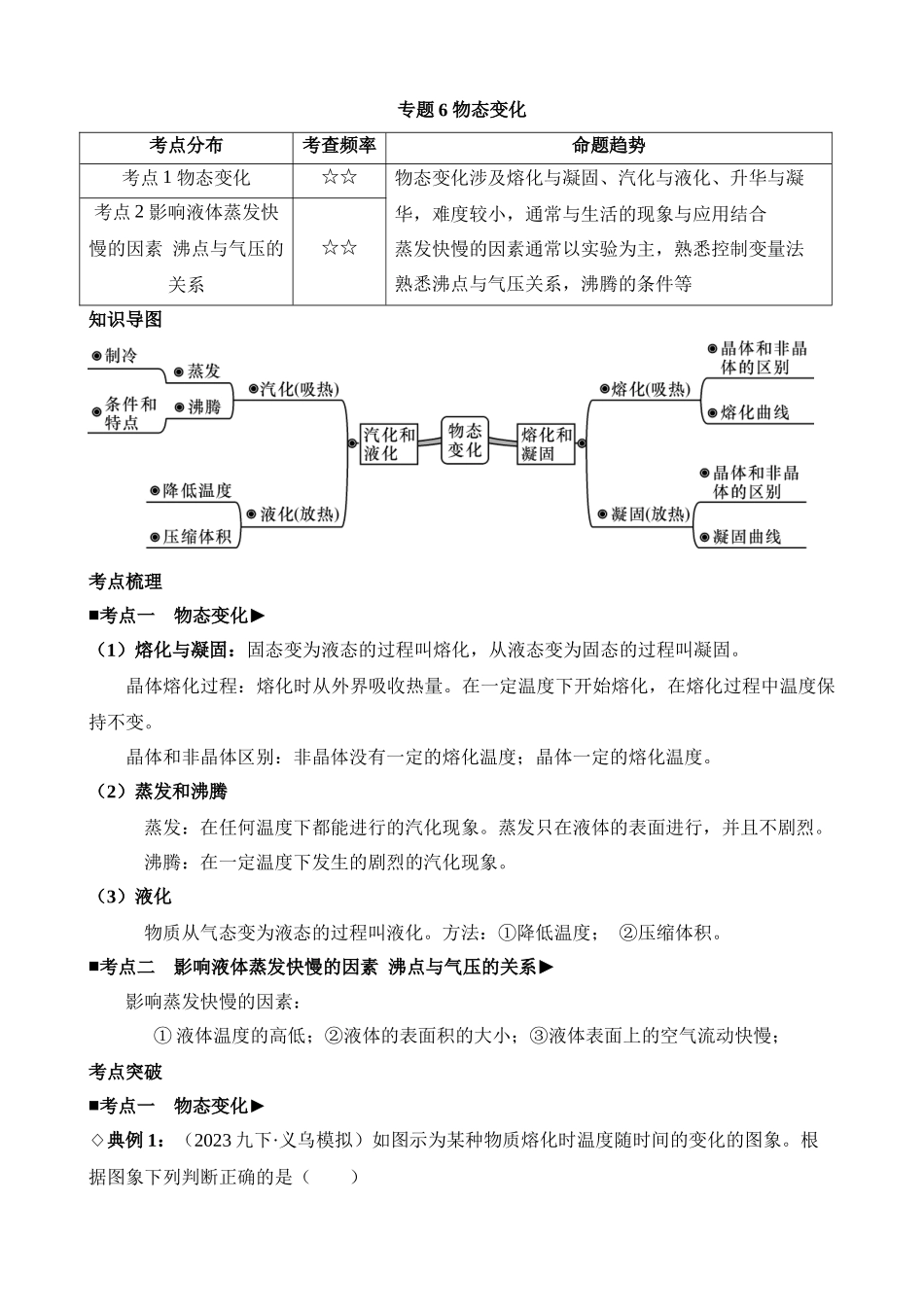 专题06 物态变化_中考科学.docx_第1页