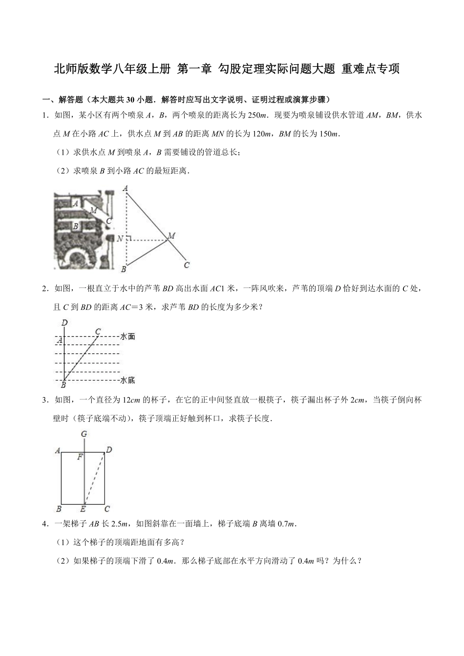 北师版数学八年级上册 第一章  重难点专项（5）_八年级上册_八年级上册.pdf_第1页