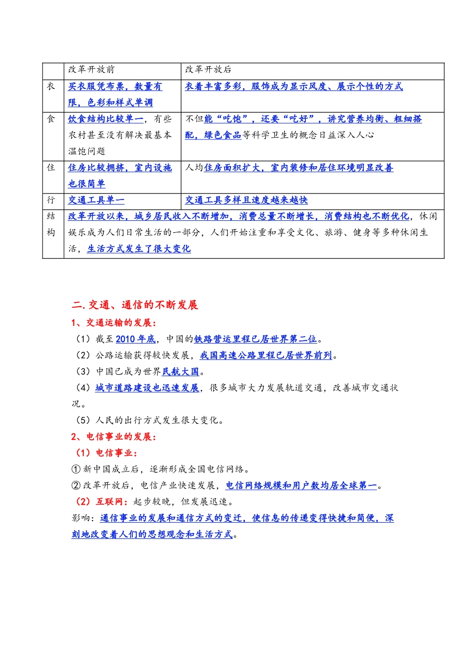 第六单元  科技文化与社会生活 -【背诵清单】2022-2023学年八年级历史下册期末复习必背核心知识梳理（部编版）.docx_第3页