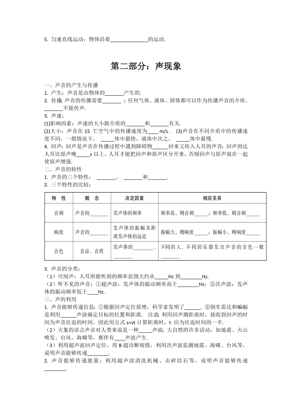 期末复习默写版  (学生版）_八年级上册_八年级上册.pdf_第2页