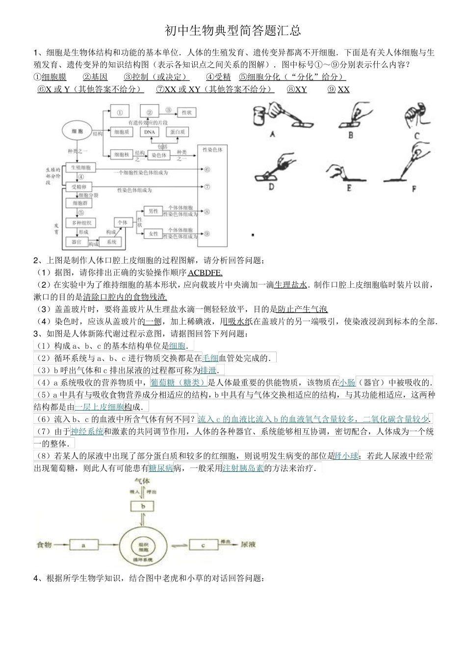 （已发）初中生物简答题汇总_八年级下册_八年级下册生物.pdf_第1页