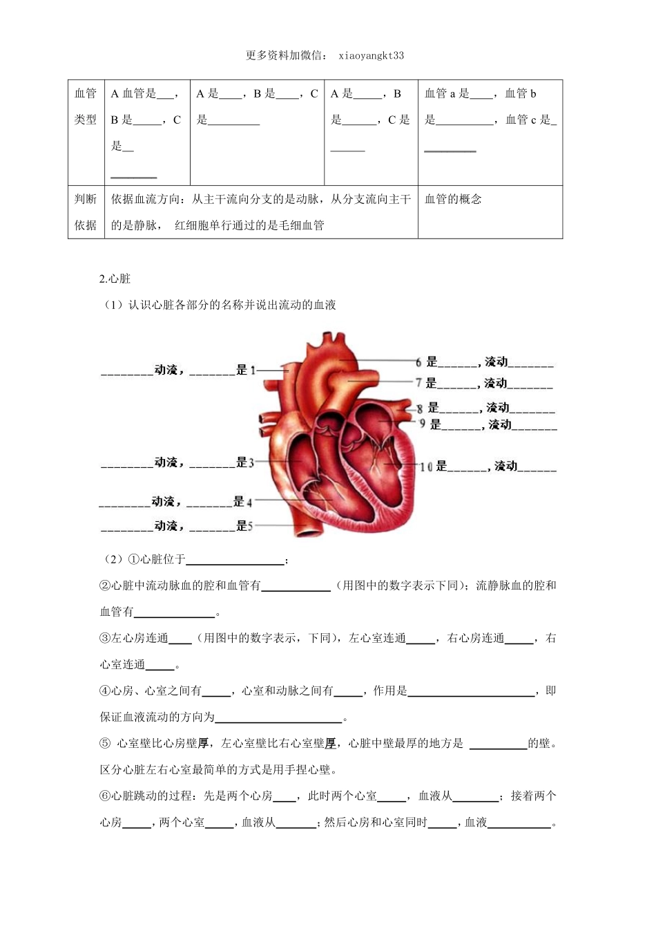 专题11 人体内物质的运输（原卷版）_八年级下册_八年级下册生物.pdf_第3页