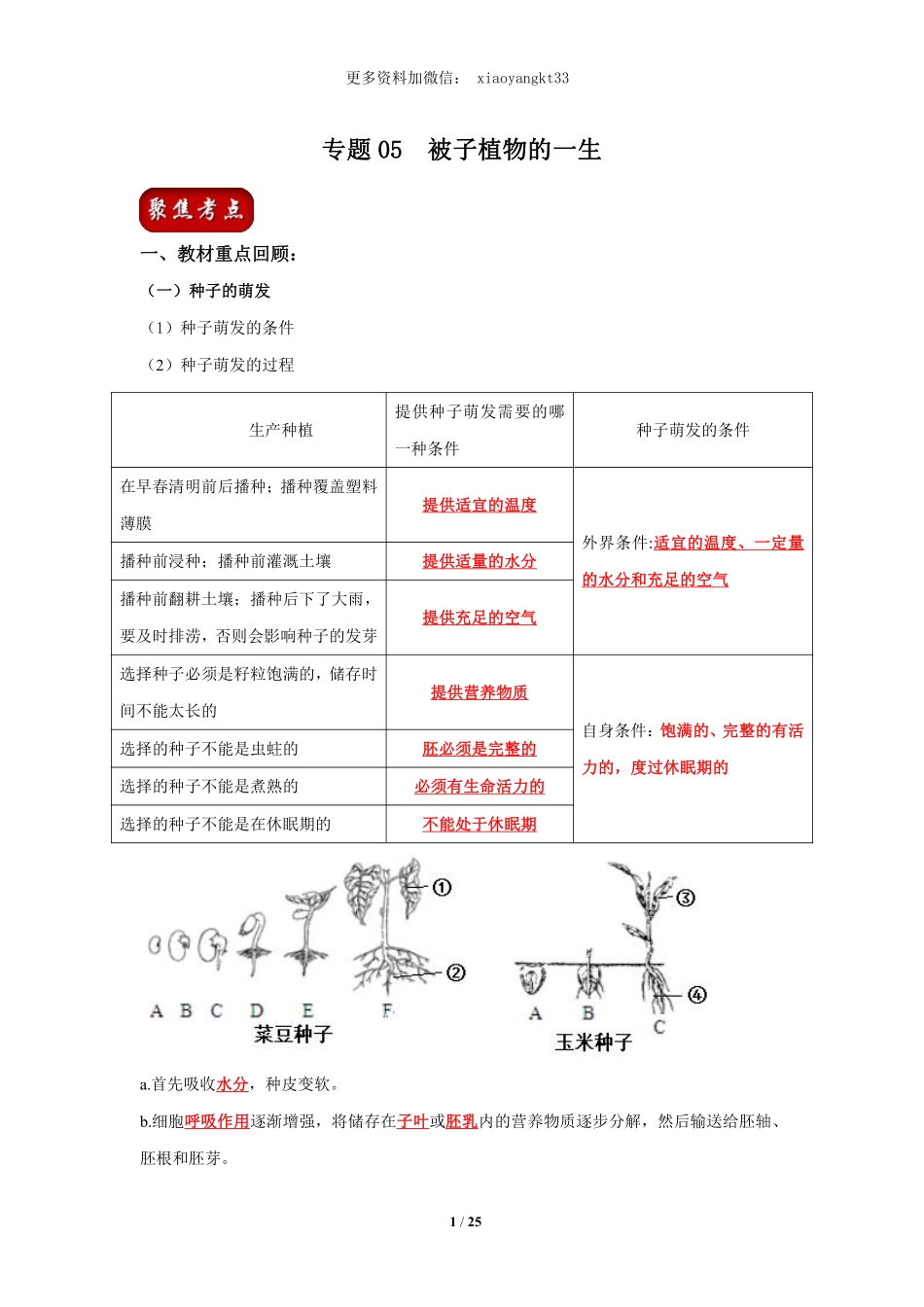 专题05 被子植物的一生（解析版）_八年级下册_八年级下册生物.pdf_第1页