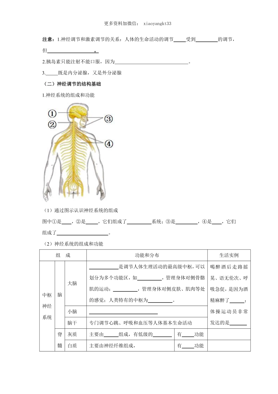 考点13 人体生命活动的调节（原卷版）_八年级下册_八年级下册生物.pdf_第2页