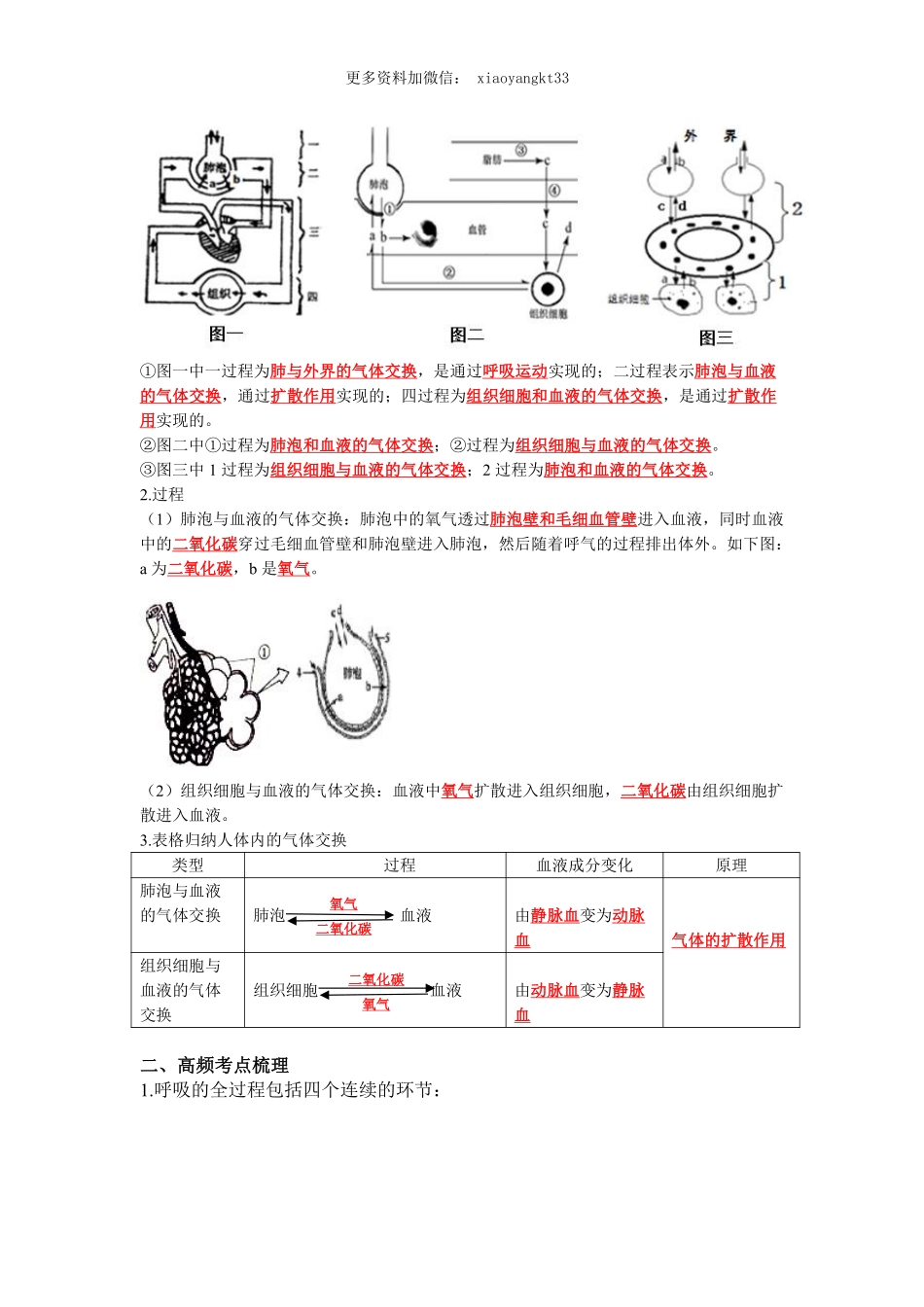 考点10 人体的呼吸（解析版）_八年级下册_八年级下册生物.pdf_第3页