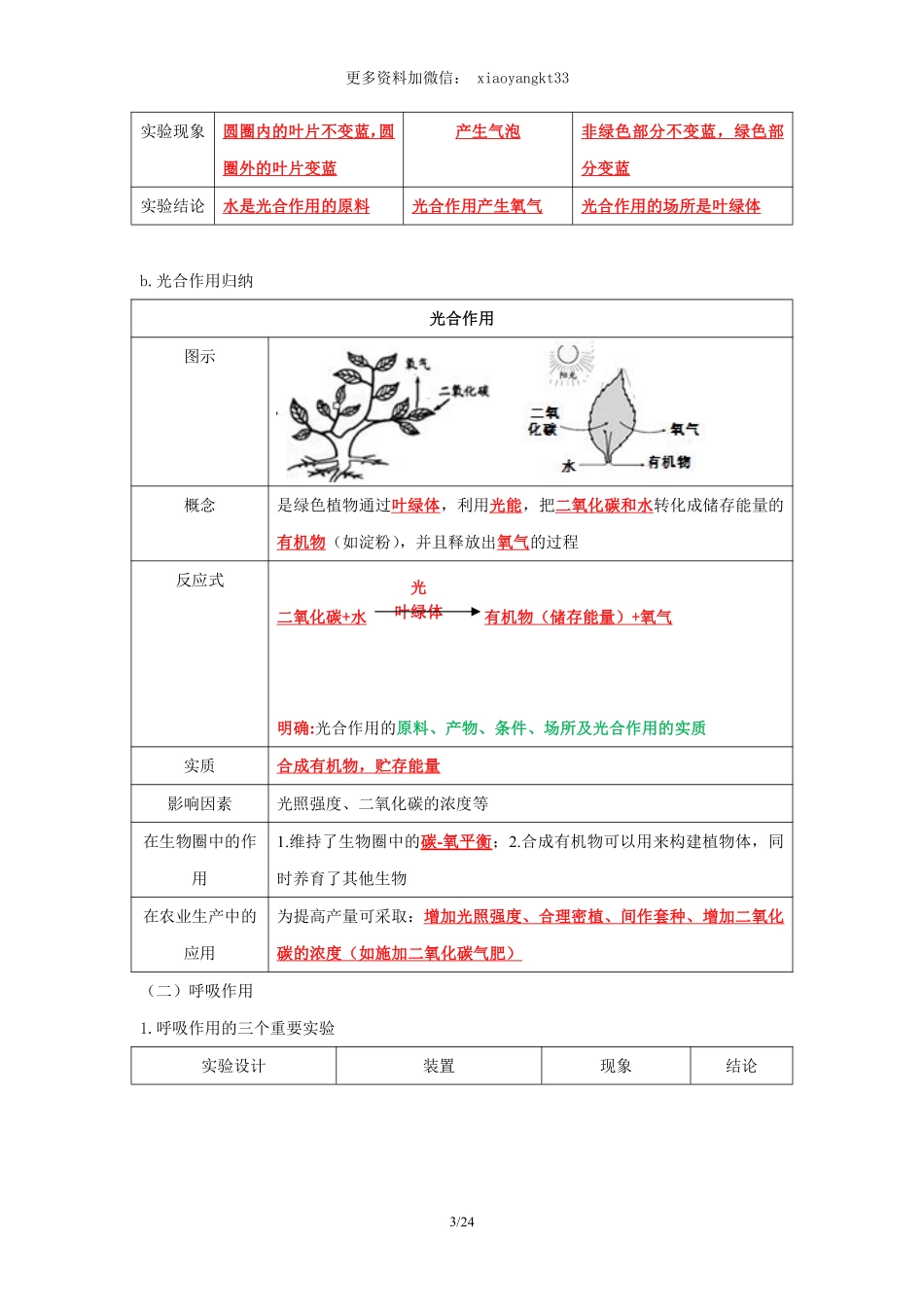 考点07 绿色植物的光合作用和呼吸作用（解析版）_八年级下册_八年级下册生物.pdf_第3页