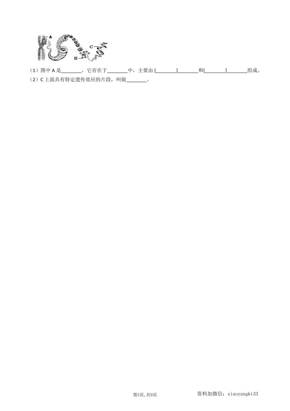 【冀教生物】 6.2生物的遗传和变异--同步练习_八年级下册_八年级下册生物.pdf_第3页