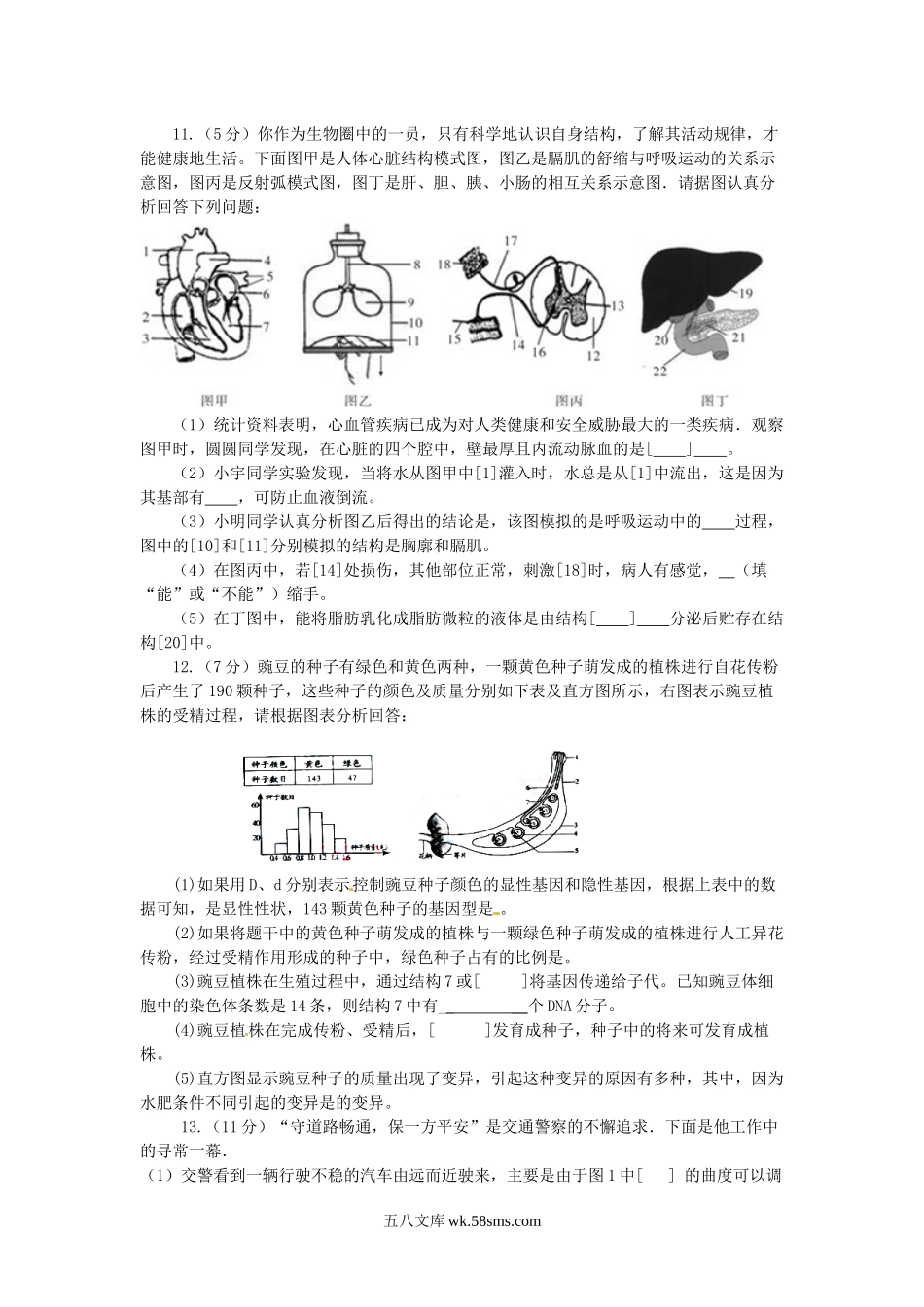 湖北省恩施市2019中考生物仿真模拟试题3_八年级下册生物.docx_第3页