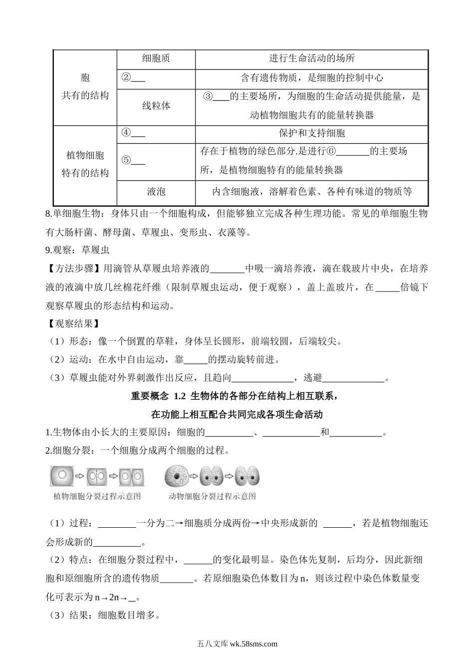 主题01 生物体的结构层次（重要概念）_八年级下册生物.docx_第3页