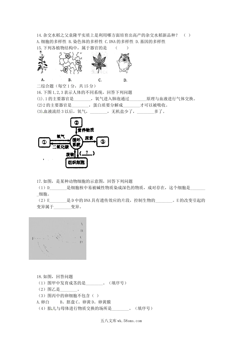 山东省聊城市2019年中考生物模拟题_八年级下册生物.docx_第3页