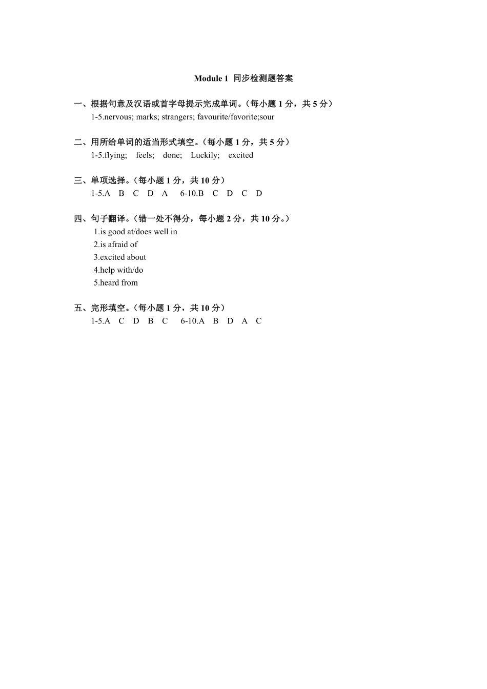 外研版英语八年级下册 Module 1 Feelings and impressions 同步检测题 （含答案）_八年级下册_八年级英语下册.pdf_第3页