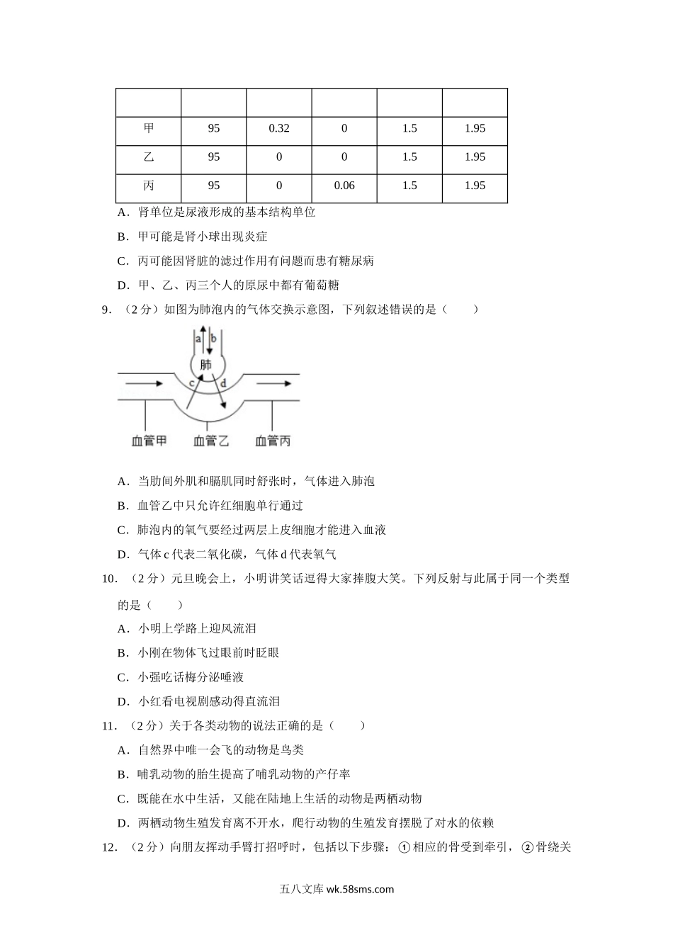 06.八年级（下）期中生物试卷_八年级下册生物.doc_第3页