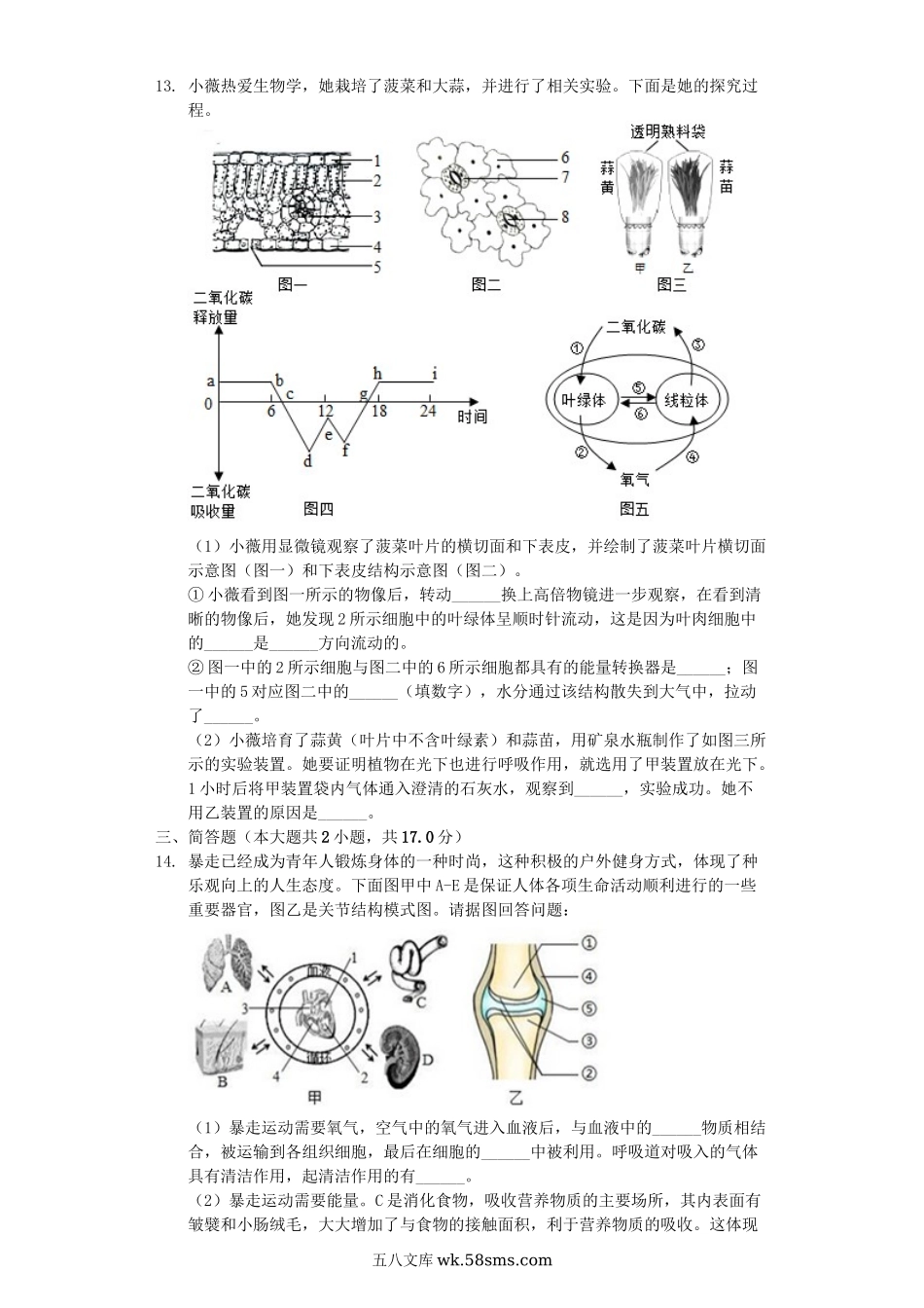 内蒙古包头市2019年中考生物一模试卷（含解析）_八年级下册生物.docx_第3页